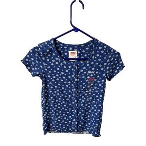 Levi's Kids Blue Daisy Print Tee size Large